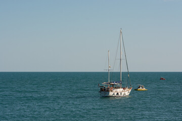 yacht in the sea