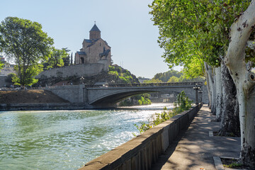 Awesome view of the Virgin Mary Assumption Church of Metekhi © efired
