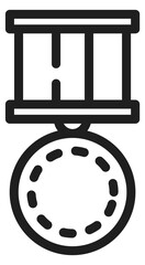Medal line icon. Honor trophy. Award symbol