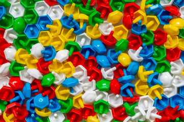 abstract background of multi-colored pieces of children's mosaic