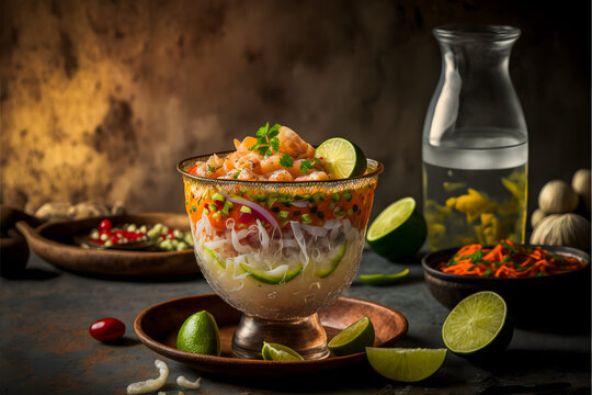 Ceviche food photography collection. High-quality images showcase this beloved traditional dish in all its glory, from classic street food to gourmet styles. Perfect for cookbooks, food blogs, menu