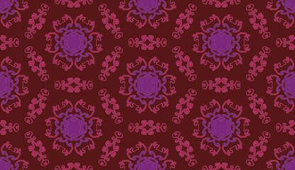 Ethnic handmade ornament. Wallpaper in the style of Baroque. Design for decorating,background, wallpaper, illustration, fabric, clothing, batik, carpet, embroidery.	