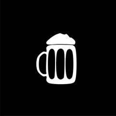  Beer Drinks hand drawn icon isolated on black background.