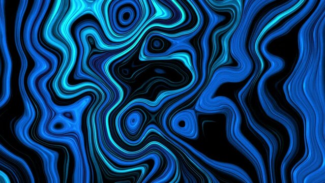Video animation of a swirly blue background. 4K 60 FPS footage
