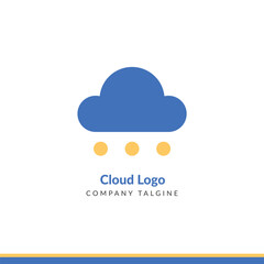 Cloud Logo saas a platform. Cloud platform for business.  