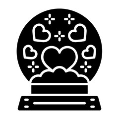 Snow Globe Glyph Icon