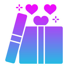 Gift Glyph Gradient Icon