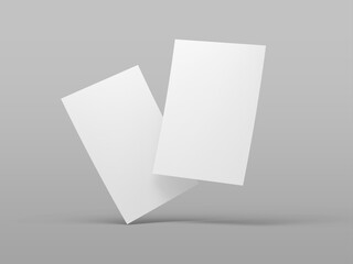 Two isometric A4 Flyer Brochure Mockup