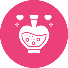 Potion Multicolor Circle Glyph Inverted Icon