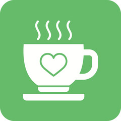 Coffee Multicolor Round Corner Glyph Inverted Icon