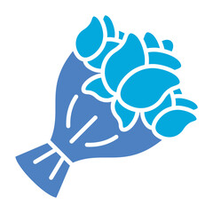 Bouquet Glyph Two Color Icon