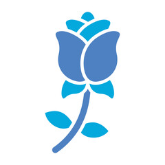 Rose Glyph Two Color Icon