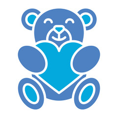 Bear Glyph Two Color Icon