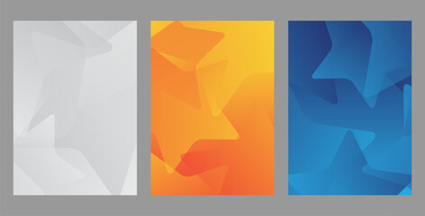 Set Minimal geometric background with fluid gradient. Dynamic shapes composition. Eps10 vector