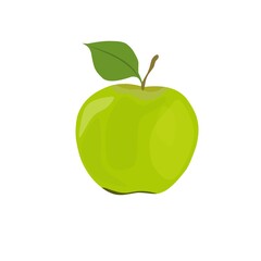 green apple isolated on white