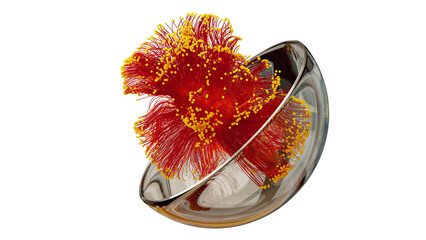 Mystical flower in glass