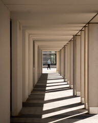 corridor with columns