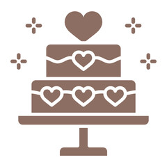 Cake Multicolor Glyph Icon