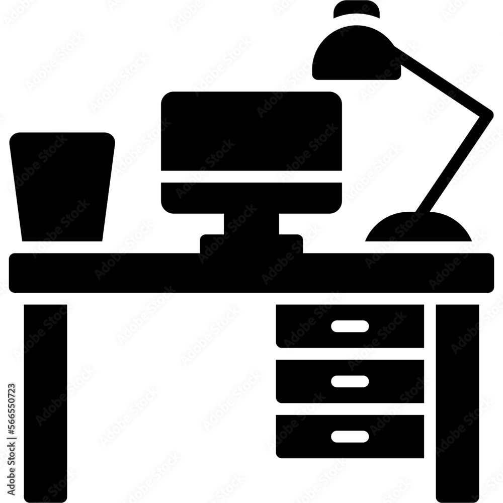 Poster work table icon