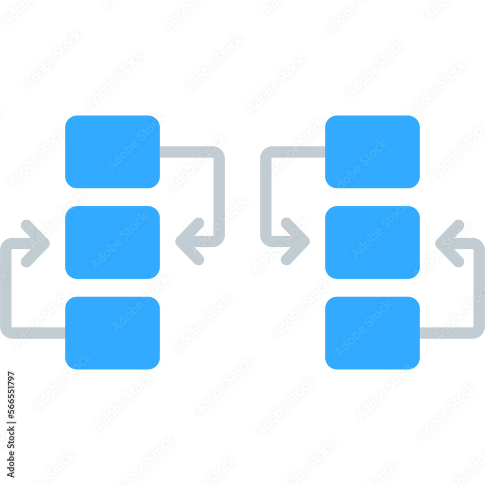 Poster flow chart icon