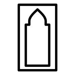 prayer mat icon high quality black perfect vector style vector