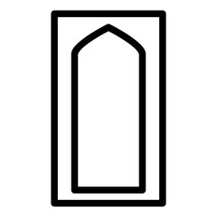 prayer mat icon high quality black perfect vector style vector