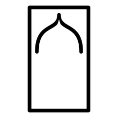 prayer mat icon high quality black perfect vector style vector