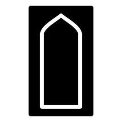 prayer mat icon high quality black perfect vector style vector