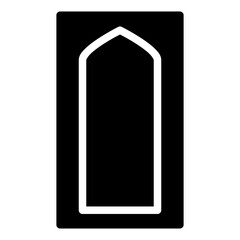 prayer mat icon high quality black perfect vector style vector