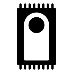 prayer mat icon high quality black perfect vector style vector