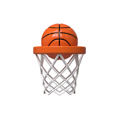 Fototapeta na wymiar Basketball icon 3d render isolated
