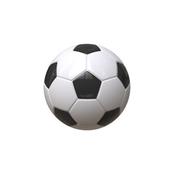 Soccer ball icon 3d render isolated