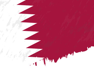 Grunge-style flag of Qatar.