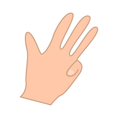 Fototapeta na wymiar hand finger person illustration 
