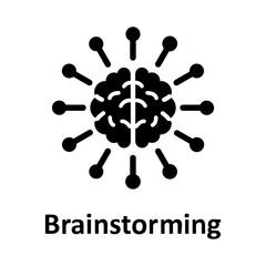 Brain, brainstorming Vector Icon

