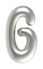 Letter G uppercase metallic inflated font isolated