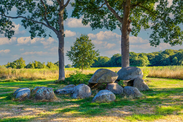 Hunebed or Dolmen D2 in the Dutch province of Drenthe and is a stone grave from the New Stone Age