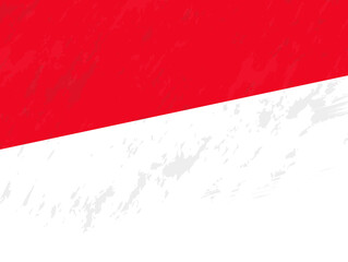 Grunge-style flag of Indonesia.