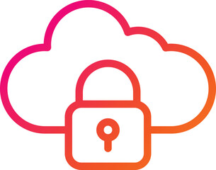 Locked Vector Icon Design Illustration