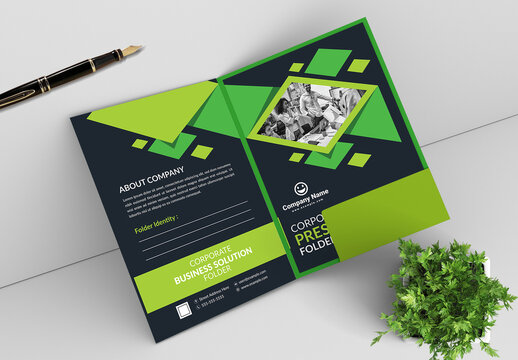 Marketing Presentation Folder Design Template