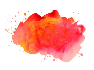 red and yellow watercolor splashes