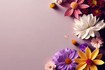 Background of spring flowers
