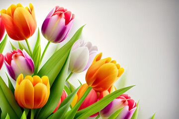 Beautiful tulips spring
