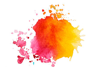 colorful ink splashes on white