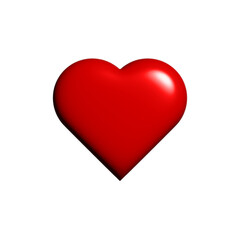 3d heart vector. Red Heart Symbol Isolated White Background With Gradient Mesh, Vector Illustration
