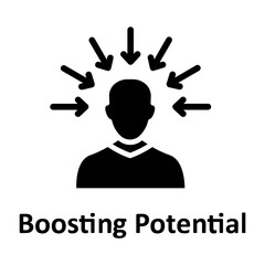 Boosting, boosting potential Vector Icon

