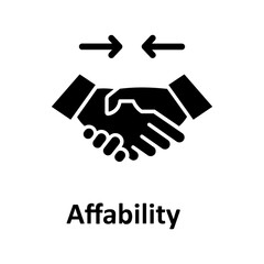Affability, congeniality Vector Icon

