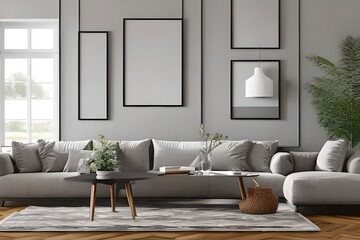 mockup modern living room