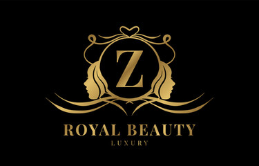 letter Z royal beauty crest logo design element