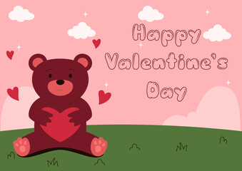 happy valentines day card vector design